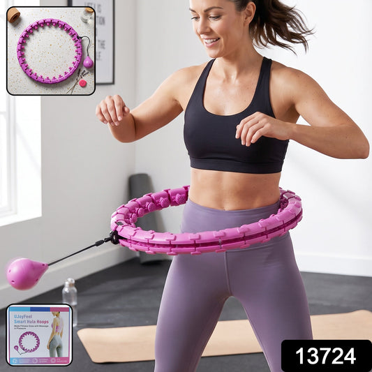 Weighted smart hula hoop for waist slimming and core workouts