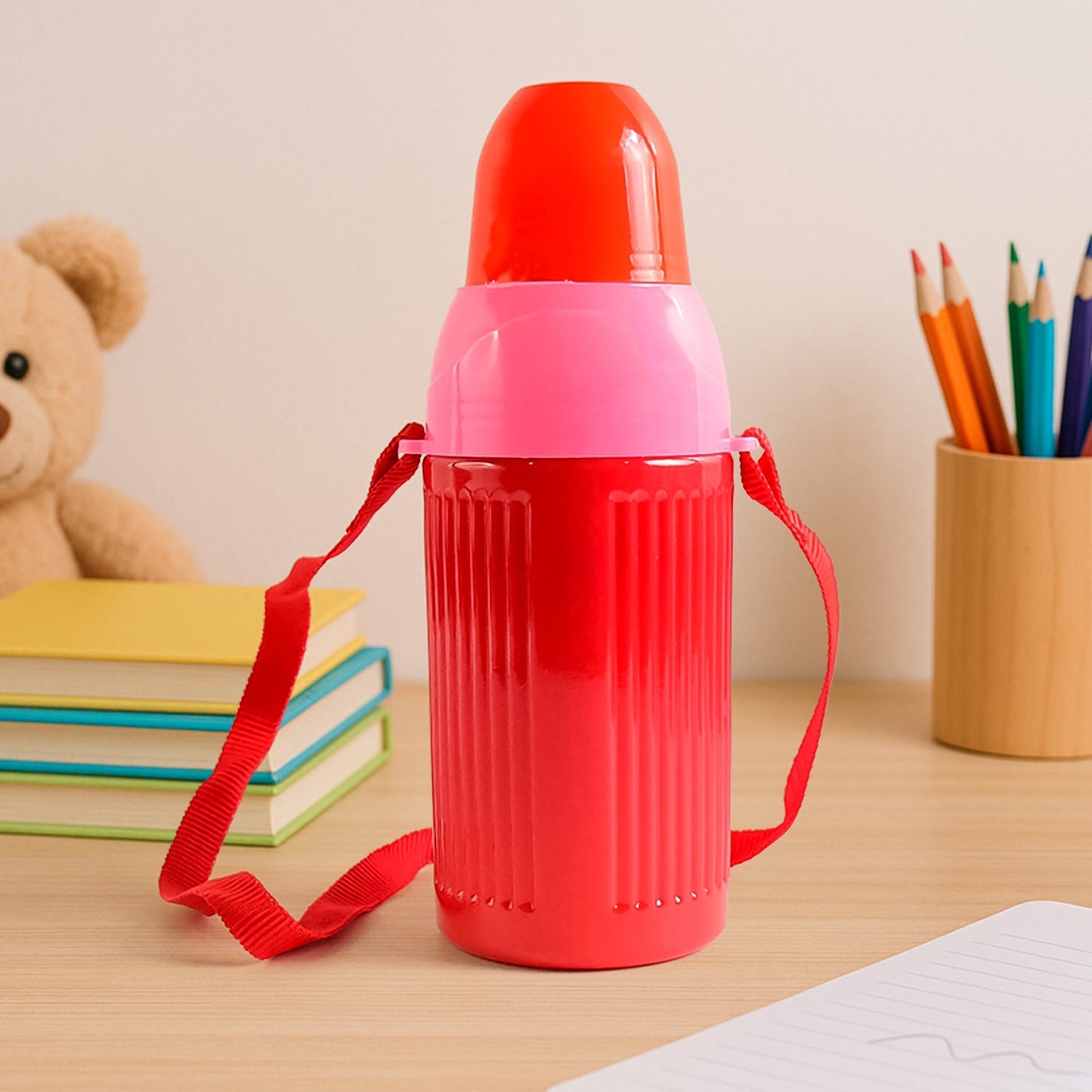 Highlight of leakproof design of the kids water bottle.