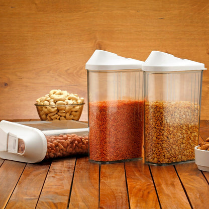 Leak-proof airtight storage jars ideal for cereals and grains