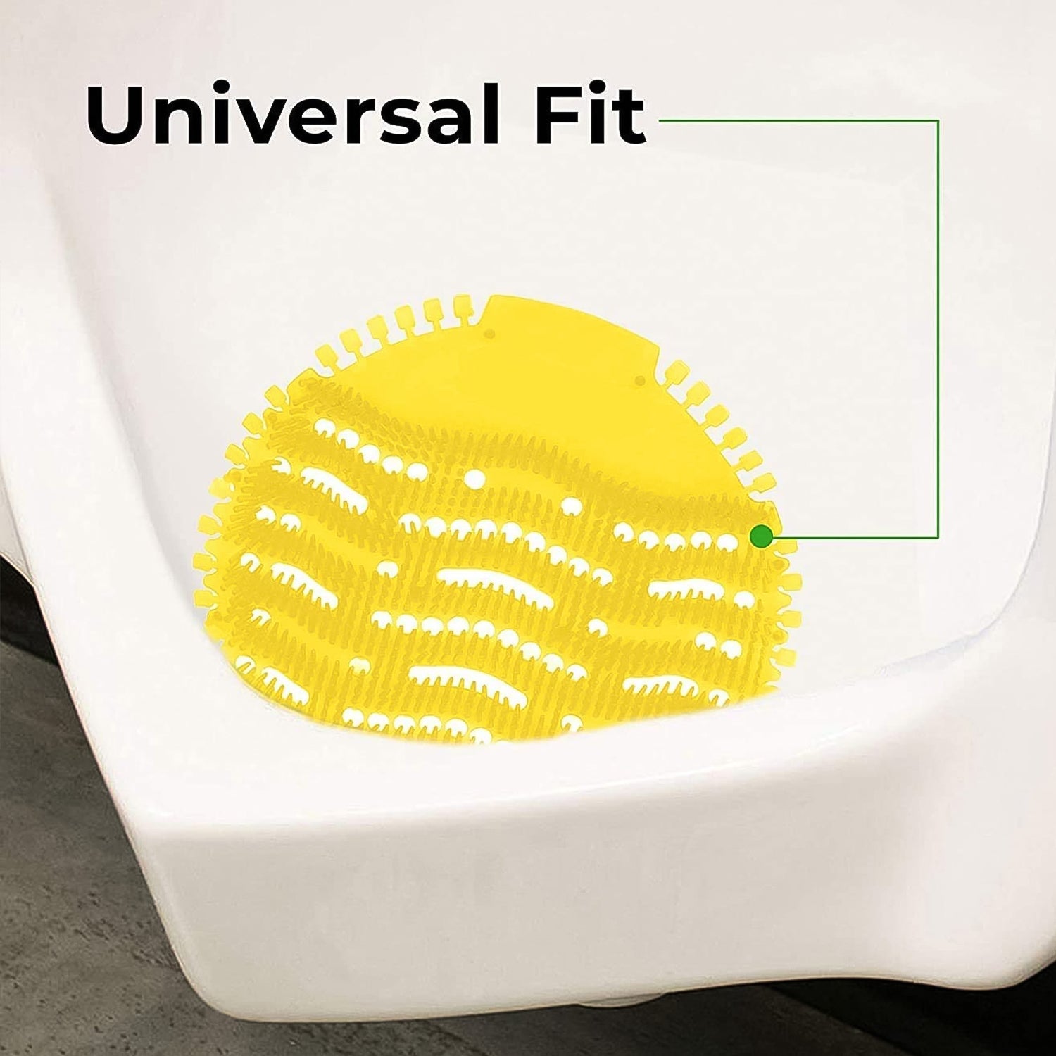 Odor control urinal screen mat designed to reduce splashing and maintain hygienic conditions.
