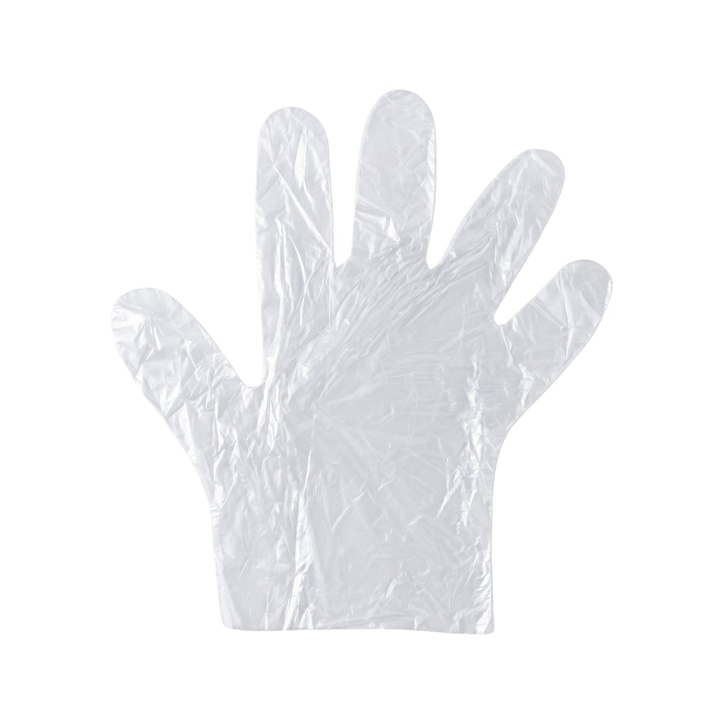 Easy-to-wear disposable plastic gloves