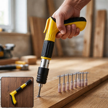Manual wall fastening nail gun tool set for wood and concrete